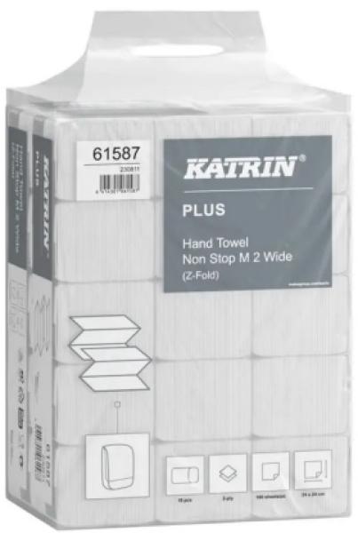 Katrin Papierhandtuch Non Stop M2 Wide 2-lagig Plus Z-Falz 24x24 cm Zellstoff hochweiß 61587